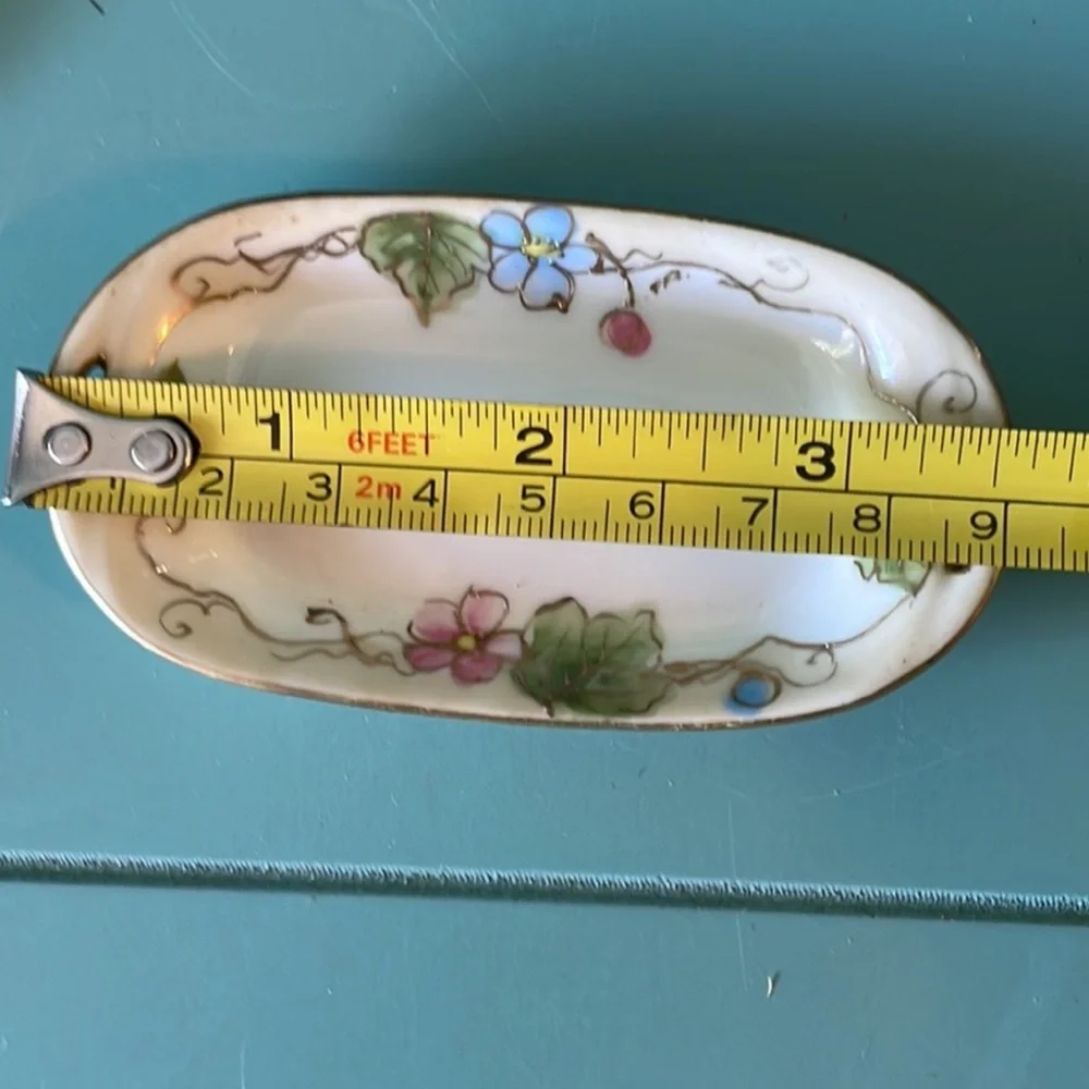 6 VINTAGE NIPPON HANDPAINTED CHINA DISHES - Picture 3 of 4